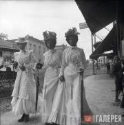 Three women in their Sunday best