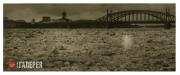 Ice Drift in Pskov. View of Olginsky Bridge and the St. Anastasia Chapel