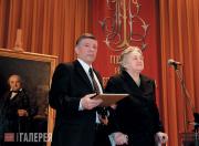 Natalia Priymak, Tretyakov Prize Laureate, and Viktor Bekhtiev